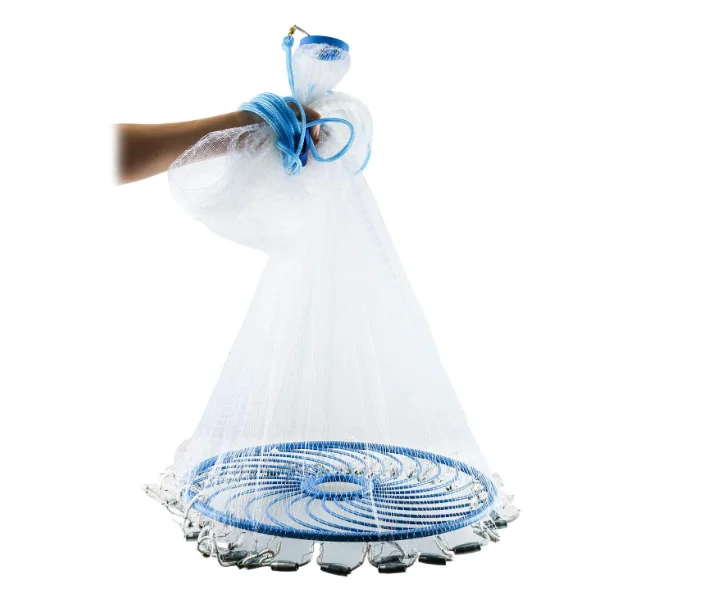 
New Product Portable Outdoor Hand Throw Saltwater Monofilament Thread Casting Net with Perfect Frisbees Design 