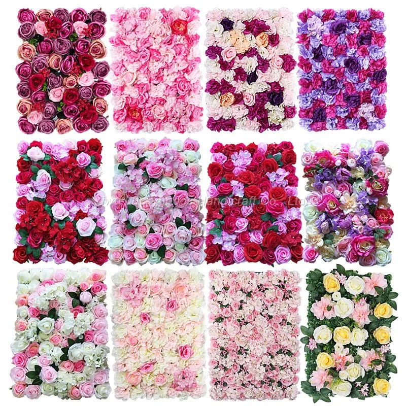 Artificial Decorative Flower Wall Panels for Wedding Stage Backdrop