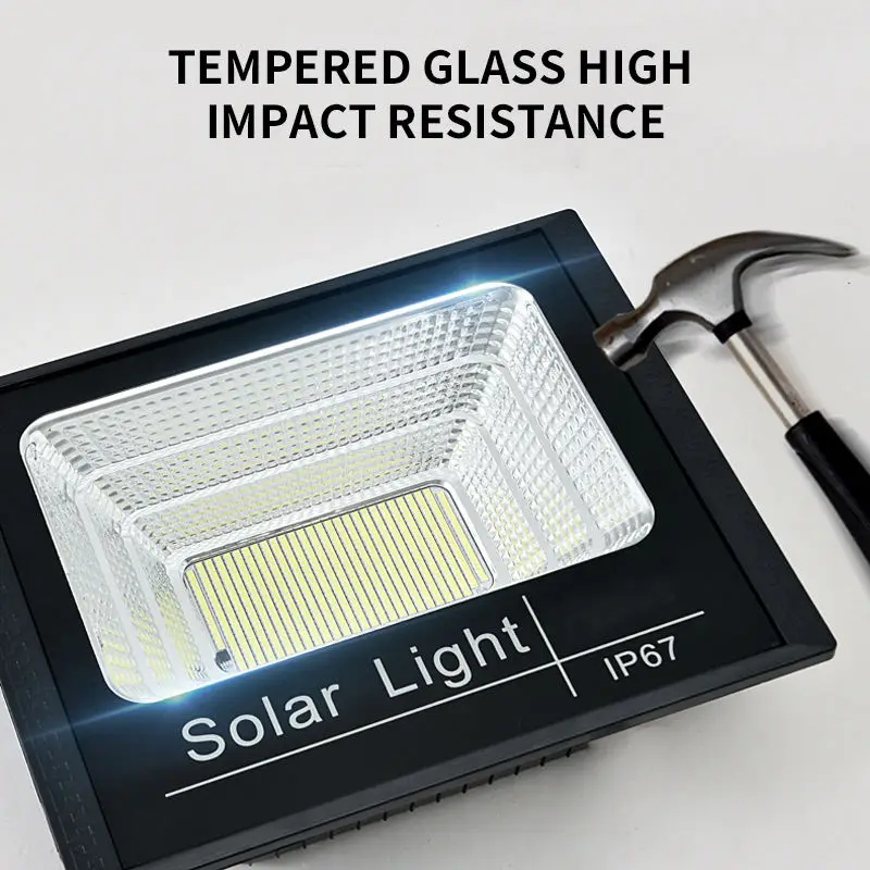 Projecteur Solaire Waterproof Outdoor Lights Wall Mounted 25W 50W 100W 200W 300W 500W 600W 800W 1000W Solar Floodlights