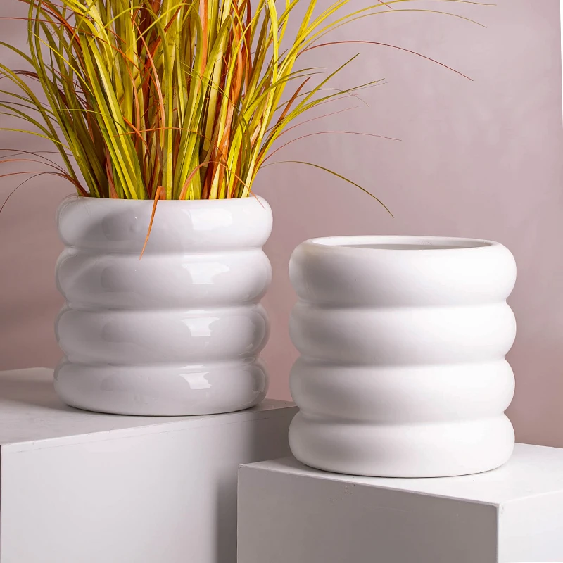 YUANWANG Minimalism Garden Pots Planters Ceramic Pots For Plants Indoor Decoration Porcelain Flower Pots