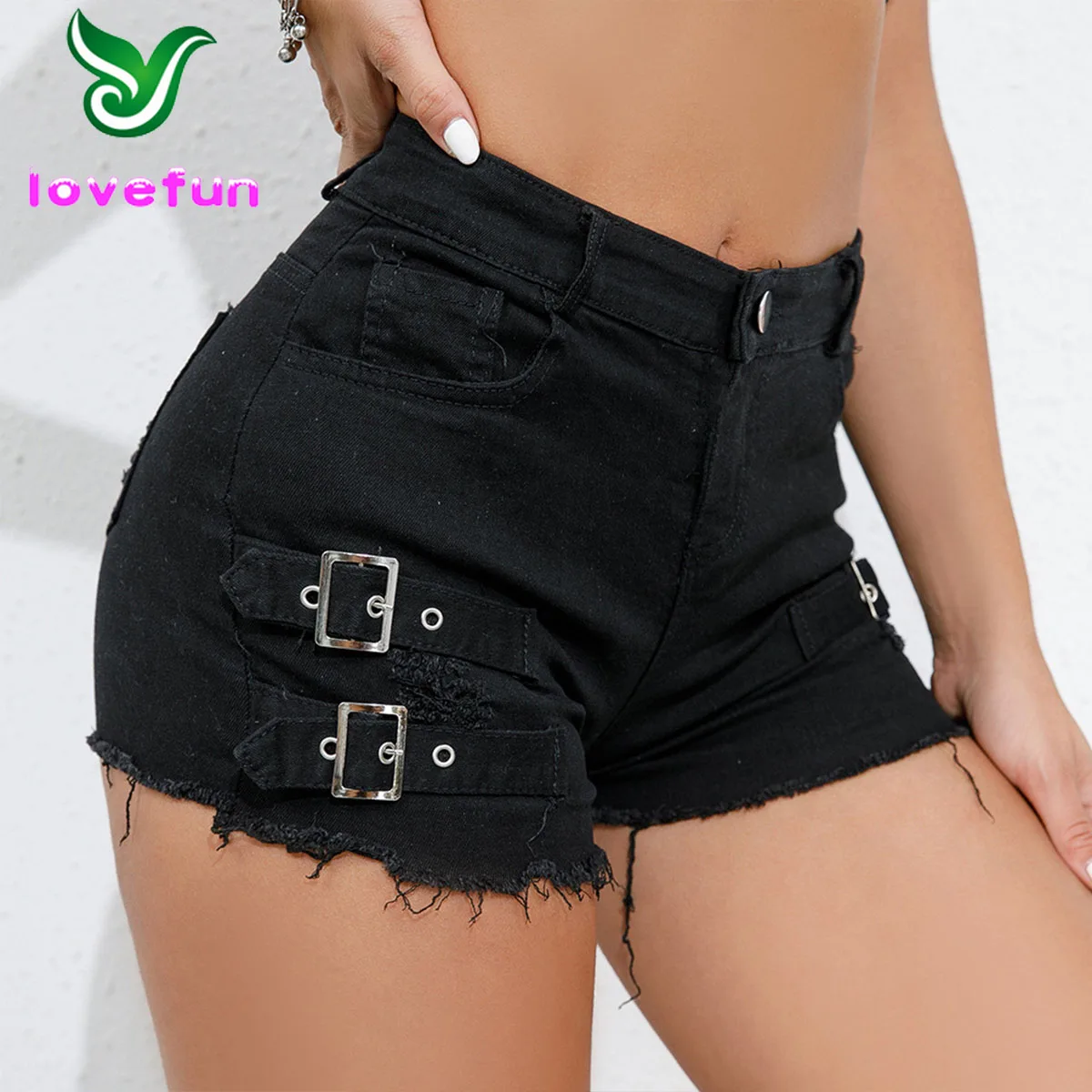 Summer Trendy High Waist Denim Hot Shorts Pants Sexy Ripped Straight Breasted Women Jeans short jeans