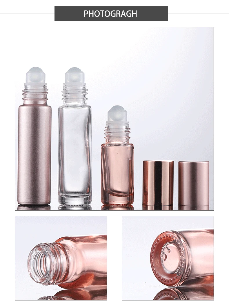Custom wholesale color clear essential oil perfume roll-on roller mini 1ml 2ml 5ml 6ml 10ml 15ml gemstone glass roll on bottles