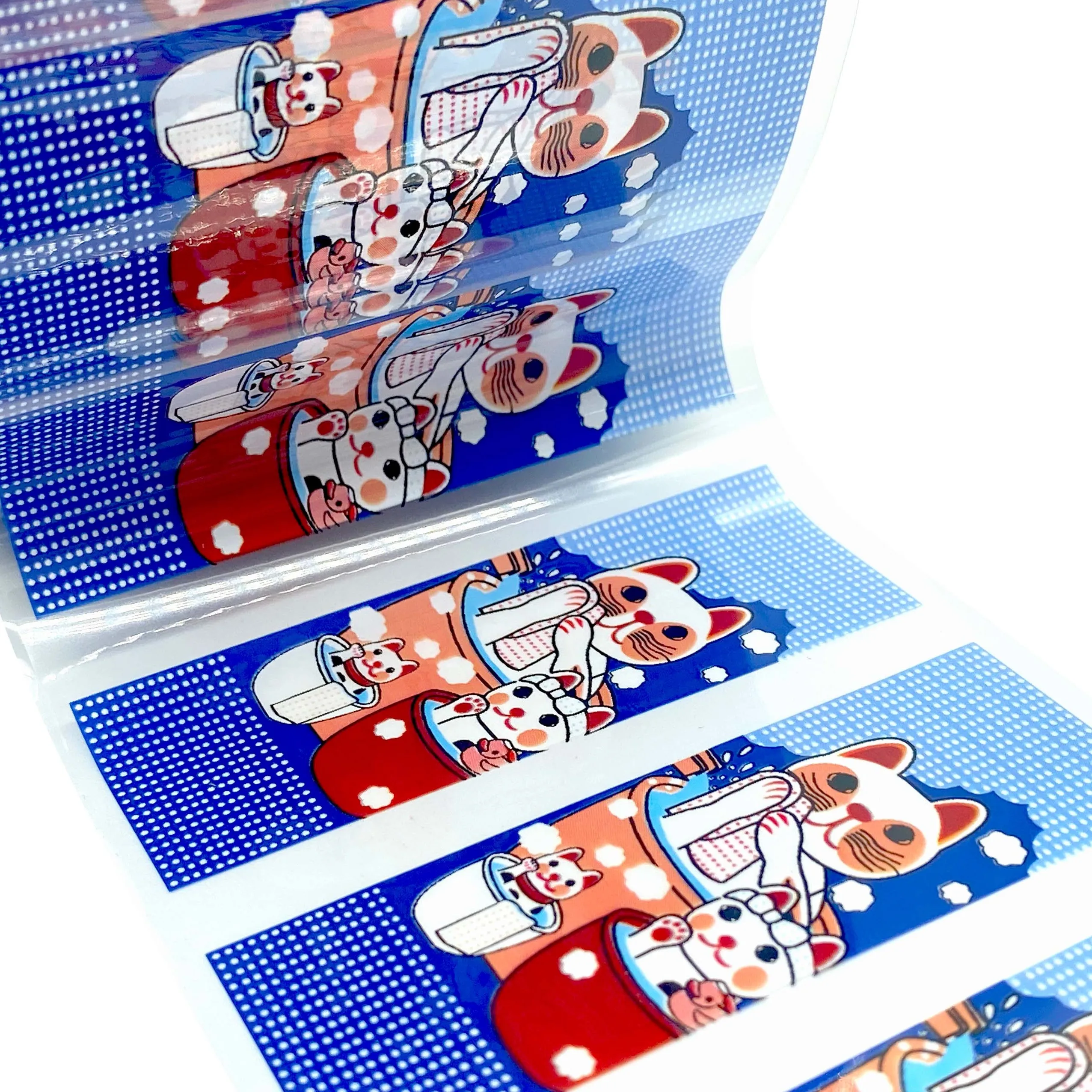 Japanese Style Lucky Cat Fortune Kitten Maneki Neko Heat Transfer Film service for ALL kinds of wooden chopsticks