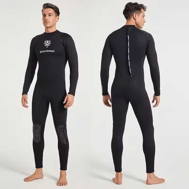 Custom Logo One Piece Neoprene 2mm 3mm Diving Suit Men Front Zip Surfing Wetsuit