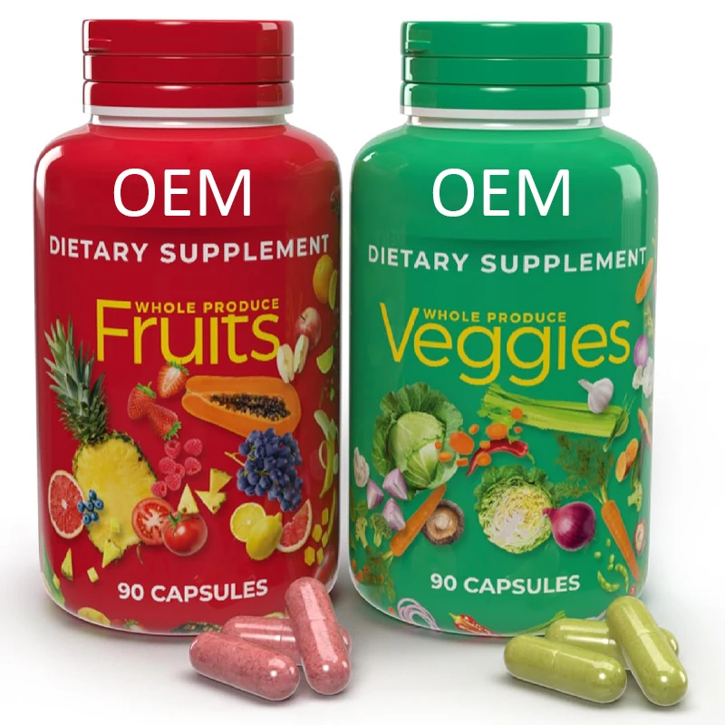 OEM/ODM Natural Whole Food Fruits And Veggies Supplement Superfood Fruits and Vegetables Capsules Support Healthy Diet
