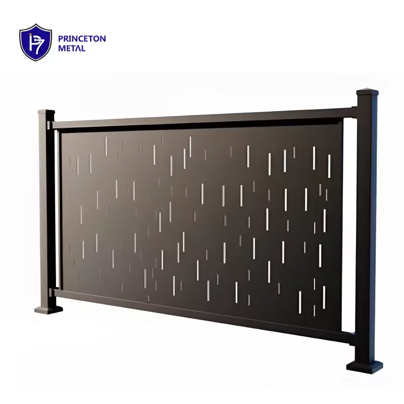 Powder coating aluminum balustrade handrail laser cutting Balcony outdoor railing designs for project and wholesale