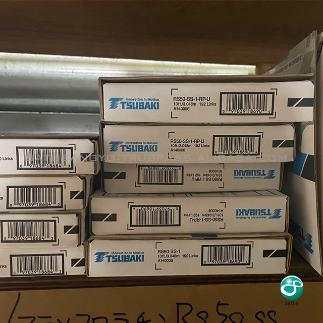 Tsubaki roller chain as track chain with world standards JIS , ASME , ISO RS  SS LMD JL OL