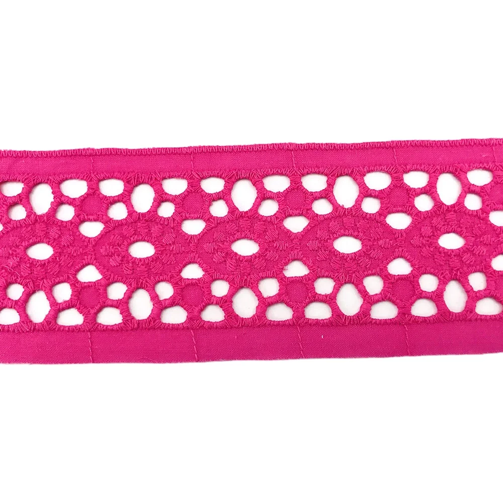 African Cotton Lace  Trim With Holes Voile Lace 100 Cotton Italian Lace Fabric