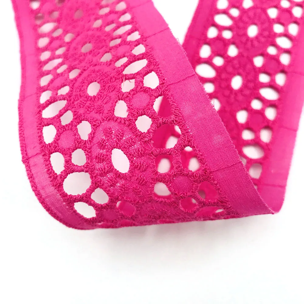 African Cotton Lace  Trim With Holes Voile Lace 100 Cotton Italian Lace Fabric