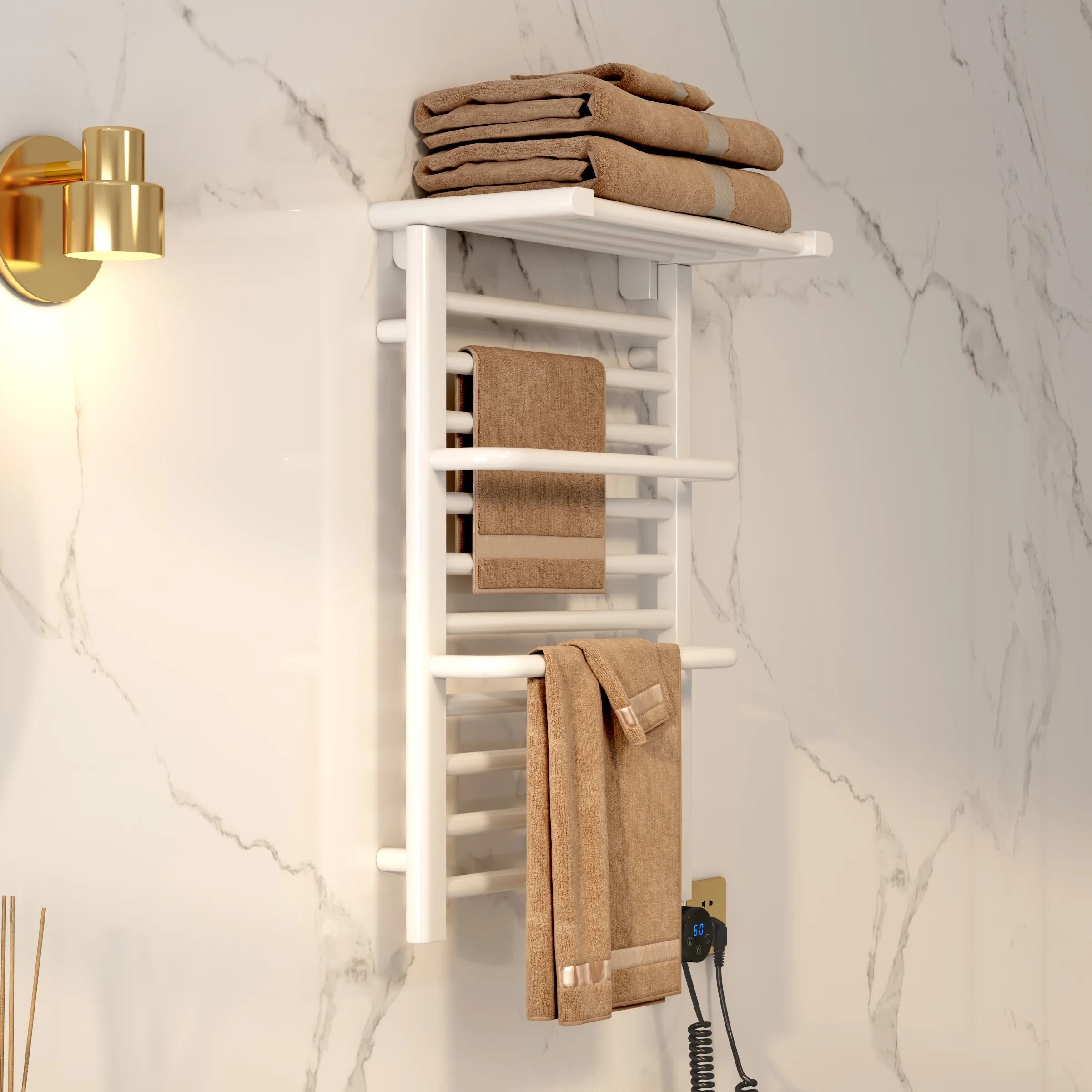 SHARNDY hot home appliance wall-mounted designer bathroom towel rails towel heaters towel warmer from manufacturer