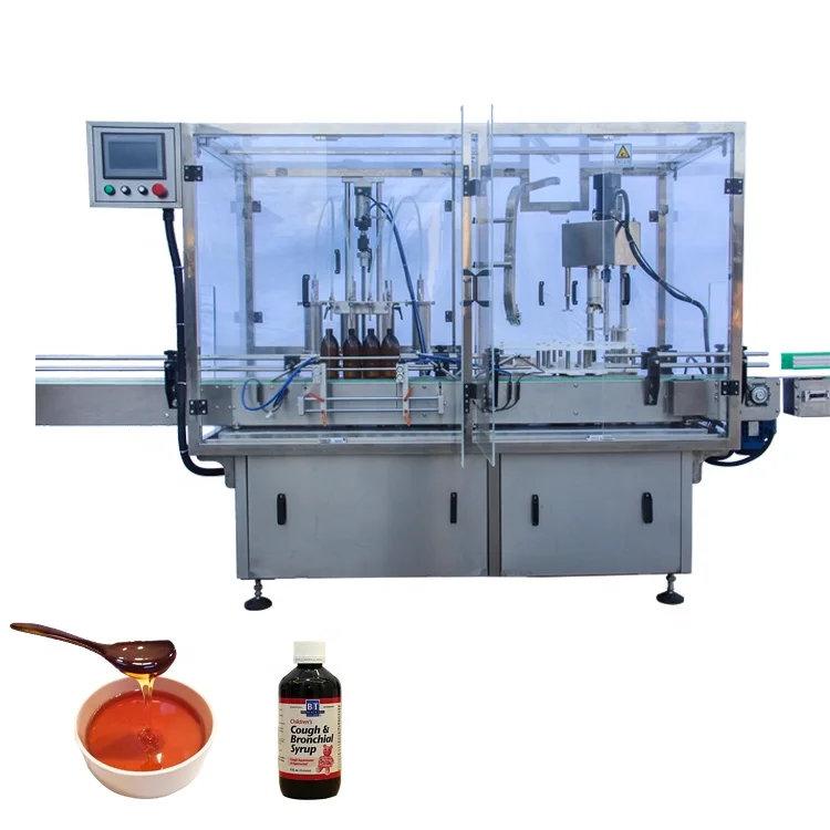 Automatic Plastic Glass Bottle Liquid Syrup Filling Machine