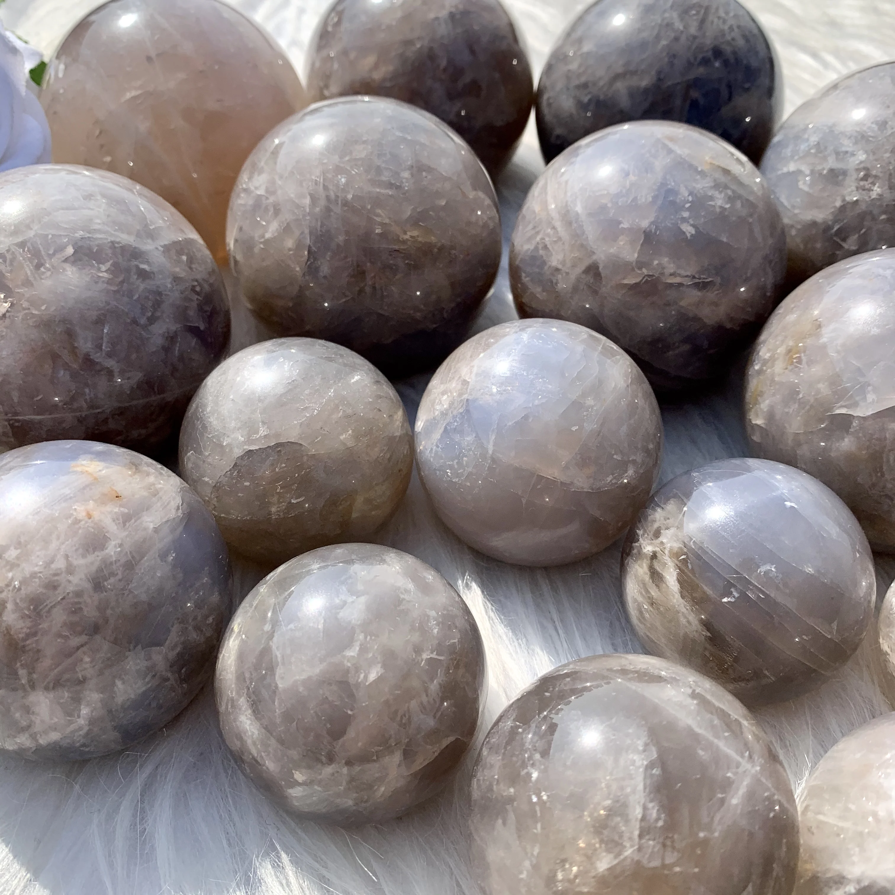 New items natural blue rose quartz spheres healing stones polished quartz crystals rose quartz balls for decoration buyers