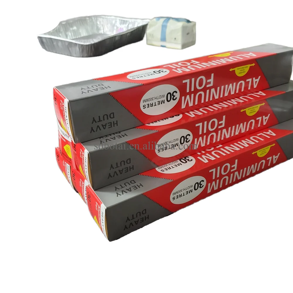 Пищевая алюминиевая фольга в рулоне мягкий металлический лист с тисненым покрытием обработанный разрезом для кухонного использования и упаковки