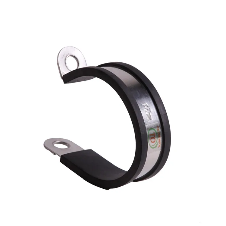 EPDM rubber lined abrazadera p type hose clamp