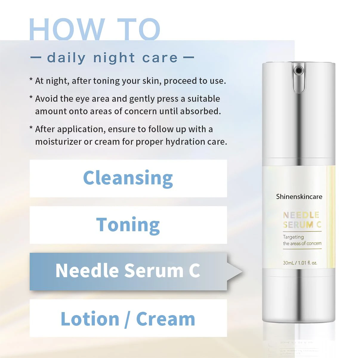 OEM Vitamin C  Hyaluronic Acid Brightening Skin Centella Soothing Acne Care Microneedling Serum
