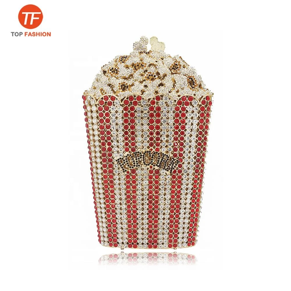 Оптовая продажа с фабрики, новинка 2019, вечерняя сумочка в виде попкорна, вечерние клатчи с бриллиантами, свадебная сумка