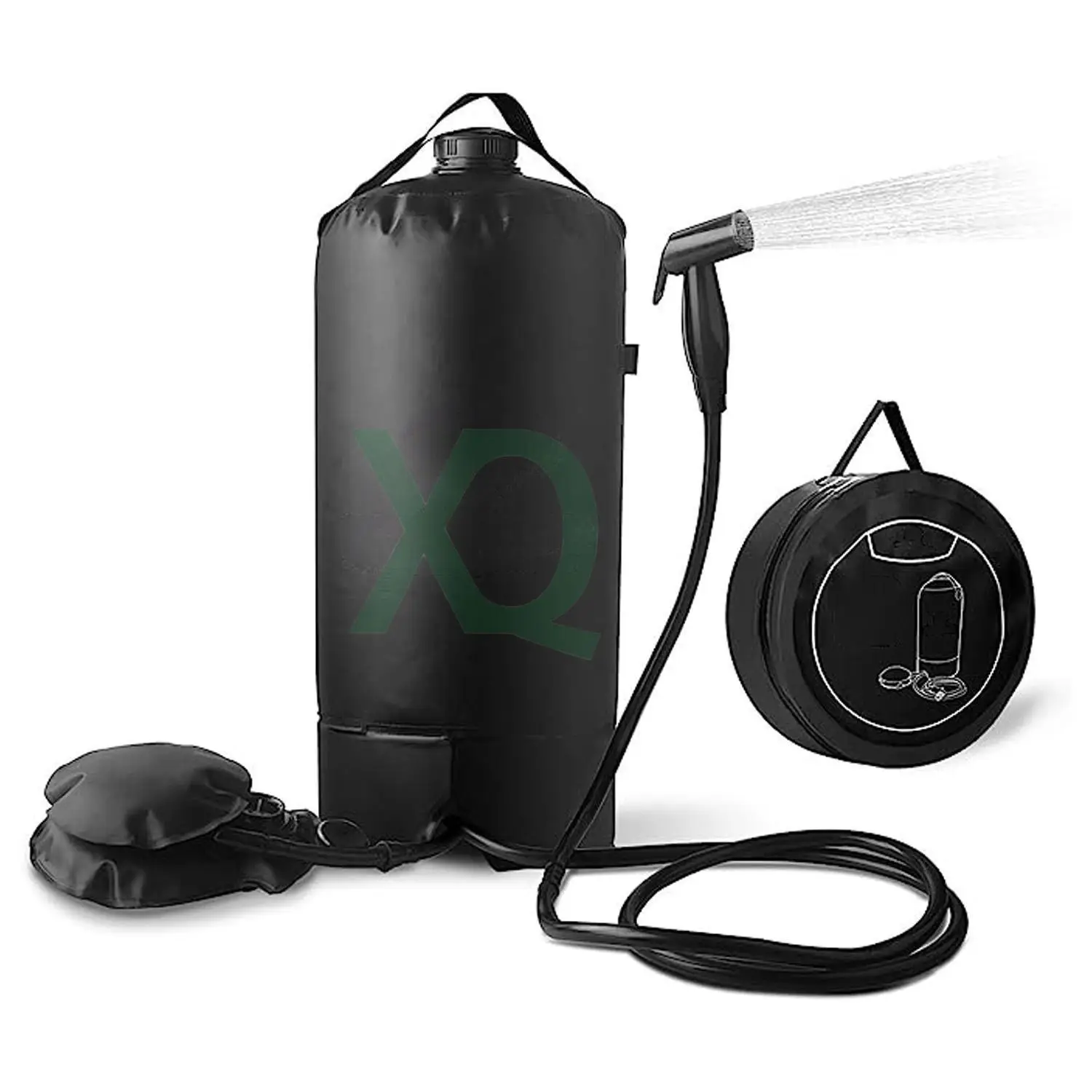 Xieqiaobrand Factory Custom Logo Eco-friendly PVC 15L Solar Heating Portable 4 Gallon Storage Camping Foot Pump Shower Water Bag