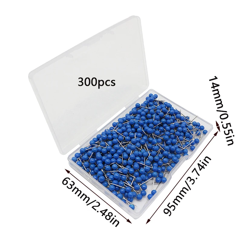 300 pieces/box color pin 4*0.6*15mm pearl needle office stationery Earth pin pin fishing gear