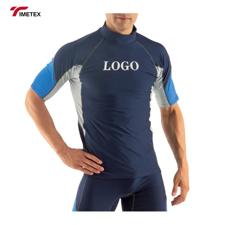 Customized Logo UPF 50 Rash Guard Bjj Compression Fit Mens Short Sleeve Mma Rash Guard