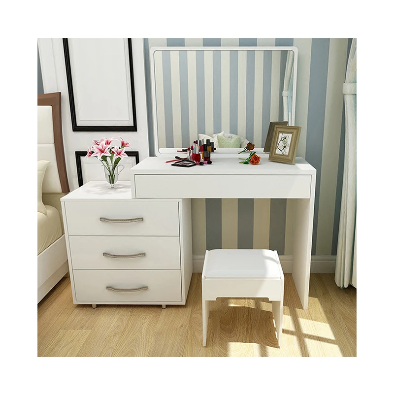 
Dressing table for bedrooms dresser with mirror and stool modern simple design 