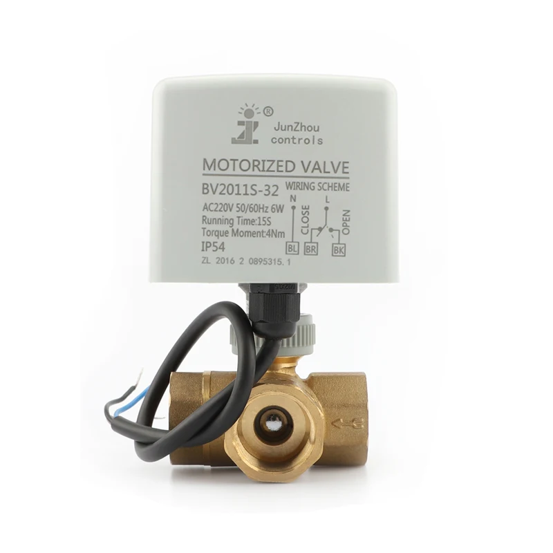 3 способа управления электрический 24VAC 110VAC 220VAC латунный моторизованный шаровой клапан 3/4 дюйма