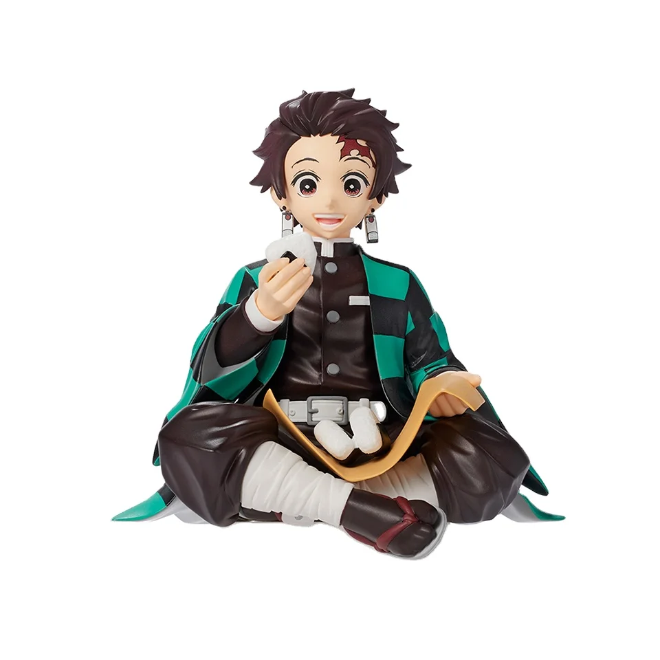 Глянцевый оригинальный Sega Demon Slayer 12 см Kamado Tanjirou Eat рисовые шарики Chokonose фигурка Коллекционная модель ПВХ кукла
