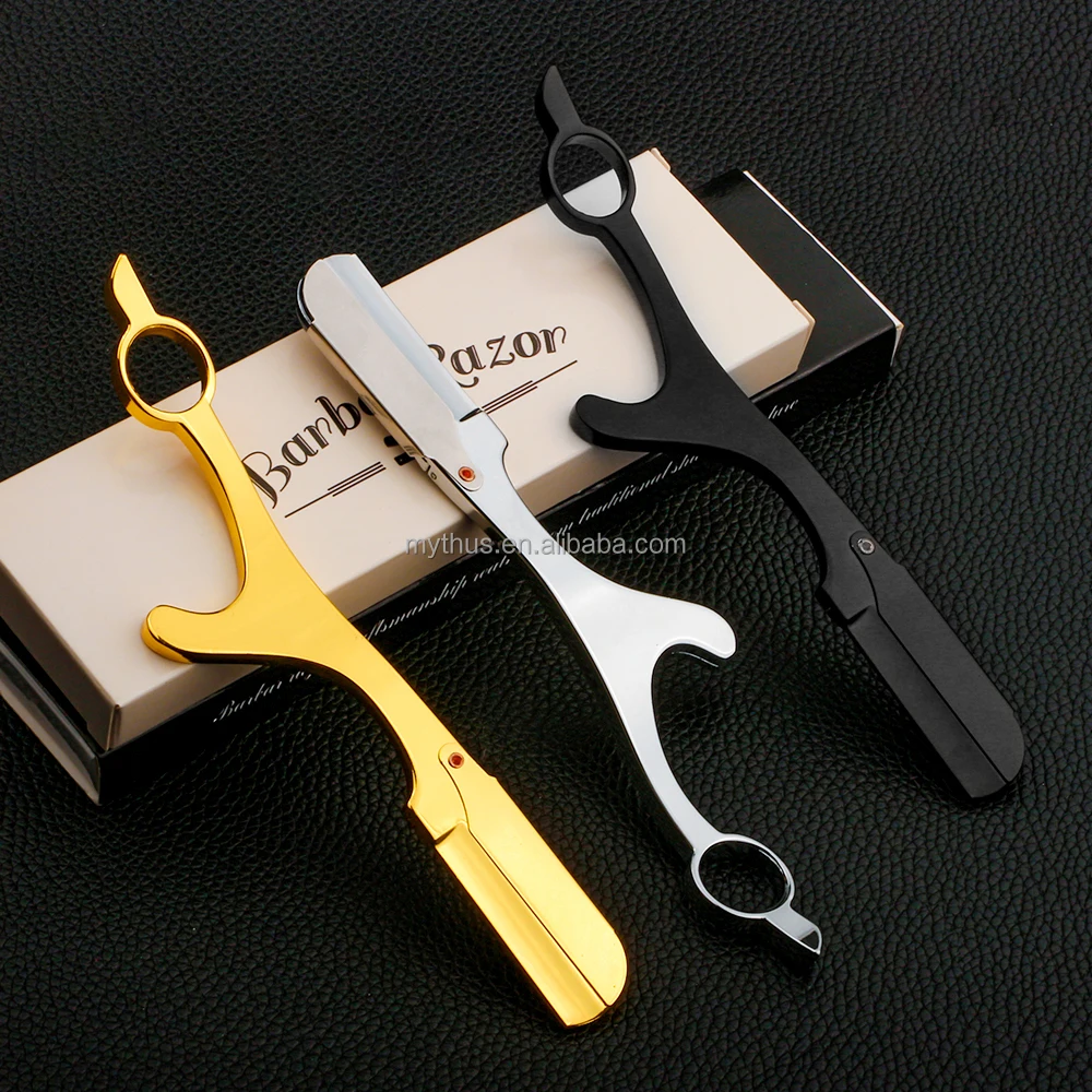 Professional Barber Straight Razors for Men Beauty Eyebrow Razor Shavette Straight Edge Razor Shaving