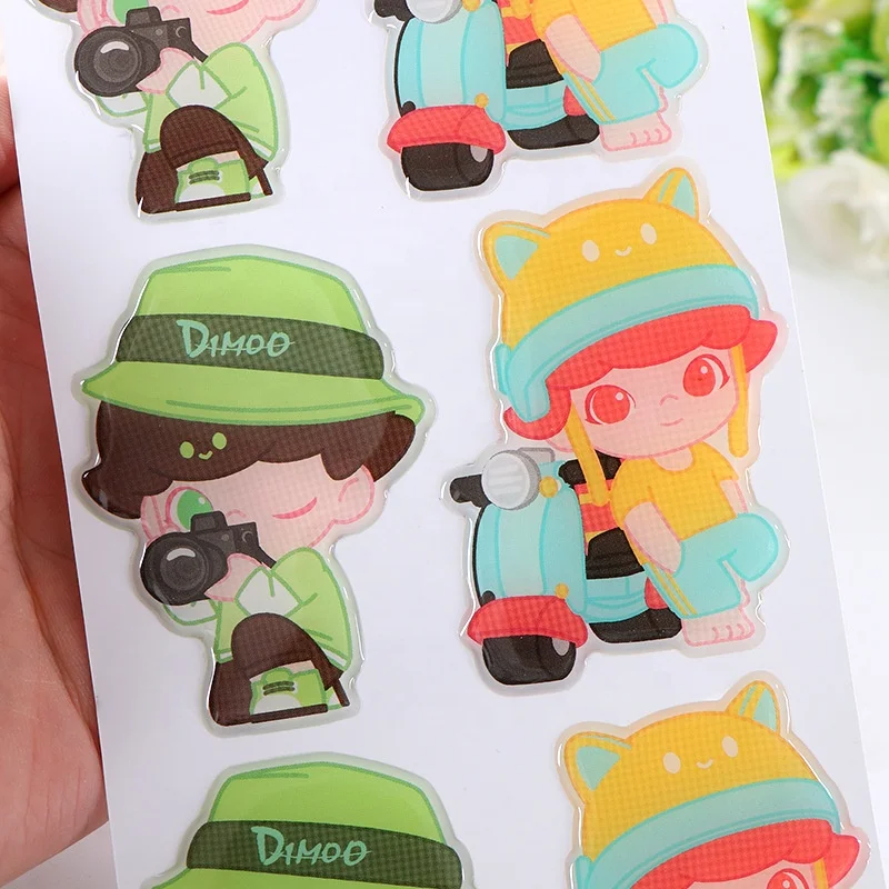 Custom 3d Gel Epoxy Resin Adhesive Sticker Waterproof 3d Private Logo Label
