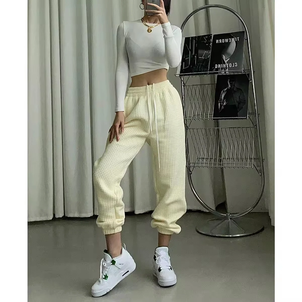 2024 high quality custom oversized long harem pants women sweatpants workout jogger pants women