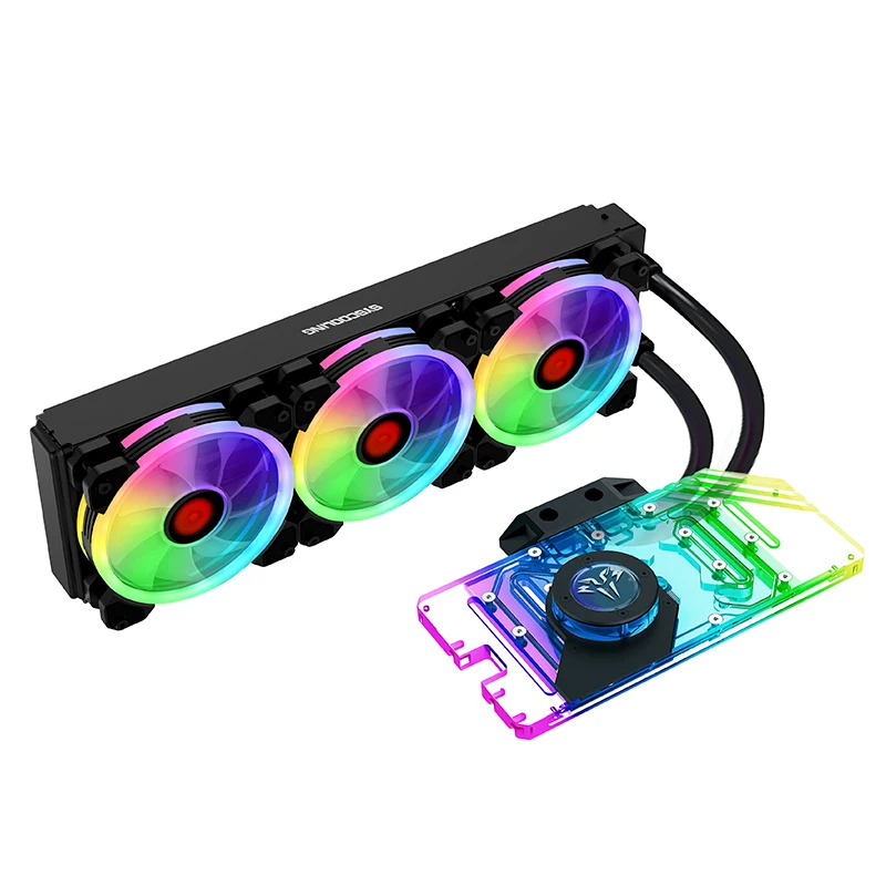 Syscooling video card AIO water cooler 240mm/360mm radiator full cover water block for ASUS RTX 3070 DUAL video card water cool