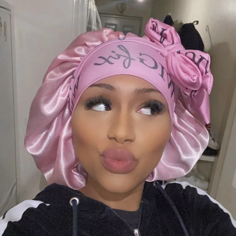 soft silk bonnets wholesale custom color mommy and me bonnets long tie satin hair bonnet