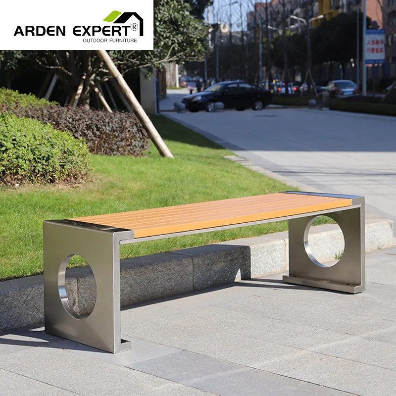 Park Long  Benches Outside Modern Visitor Chairs Garden Outdoor Waiting Room Bench