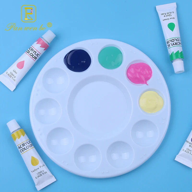Палетки с круглыми красками пластиковые поддоны лоток для акварельных красок детей взрослых студентов