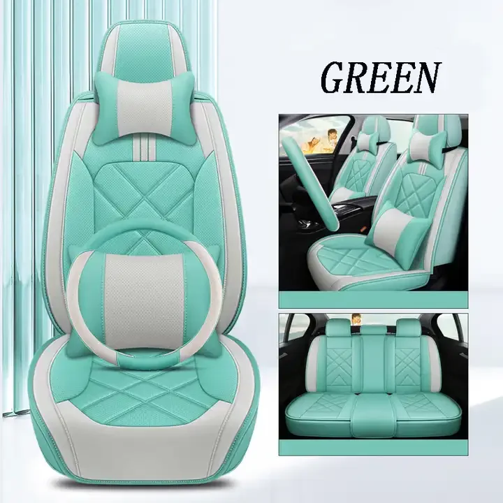 High Quality Four Seasons Universal Luxury Car Seat Cover for PVC Leather Material Well Fit 5 Seats Car Model