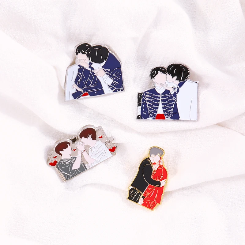 Оптовая продажа эмалированная брошь в стиле KPOP Bangtan Boys Vkook Taekook на лацкан металлические значки
