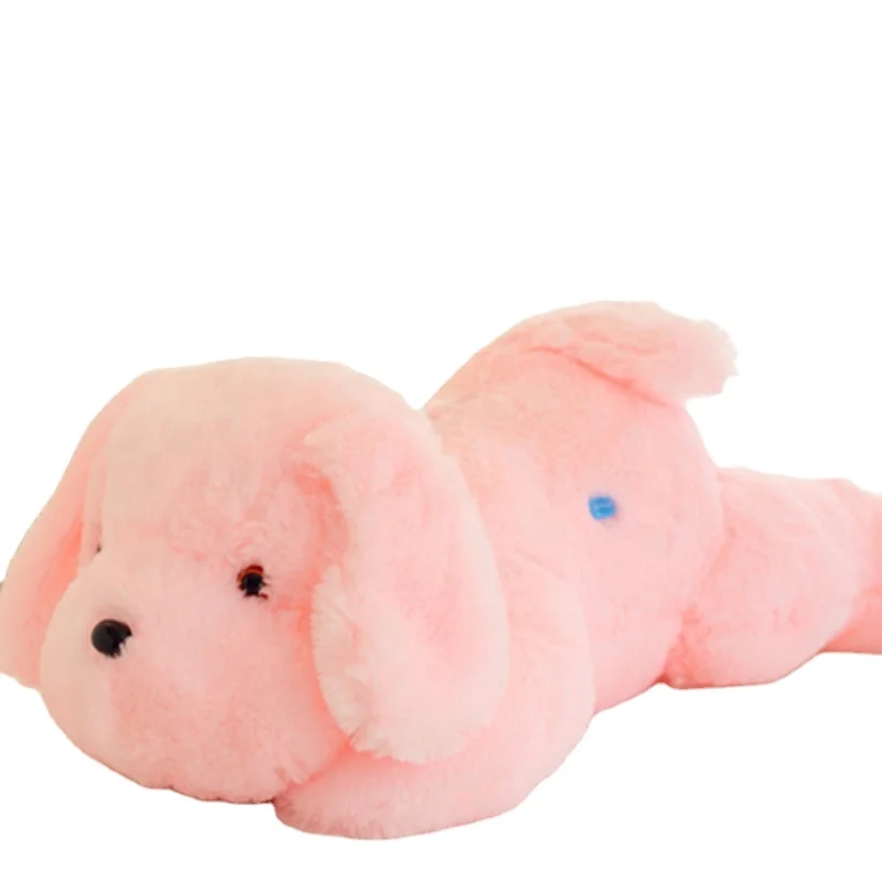 2023 Colorful LED Anime Cushion Dog Plush Pillow Light-up Juguetes Puppy Light Up Plush Toys Christmas Gifts Stuffed Animal Toy