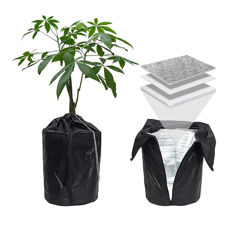Winter Plant Pot Frost Cover 21 Inch Anti-Freeze Protection Winter Potted Plants Bag
