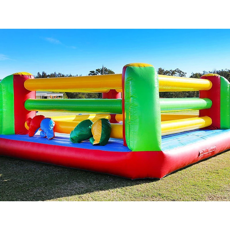 Fun inflatable boxing ring air inflatable box game with large boxing gloves