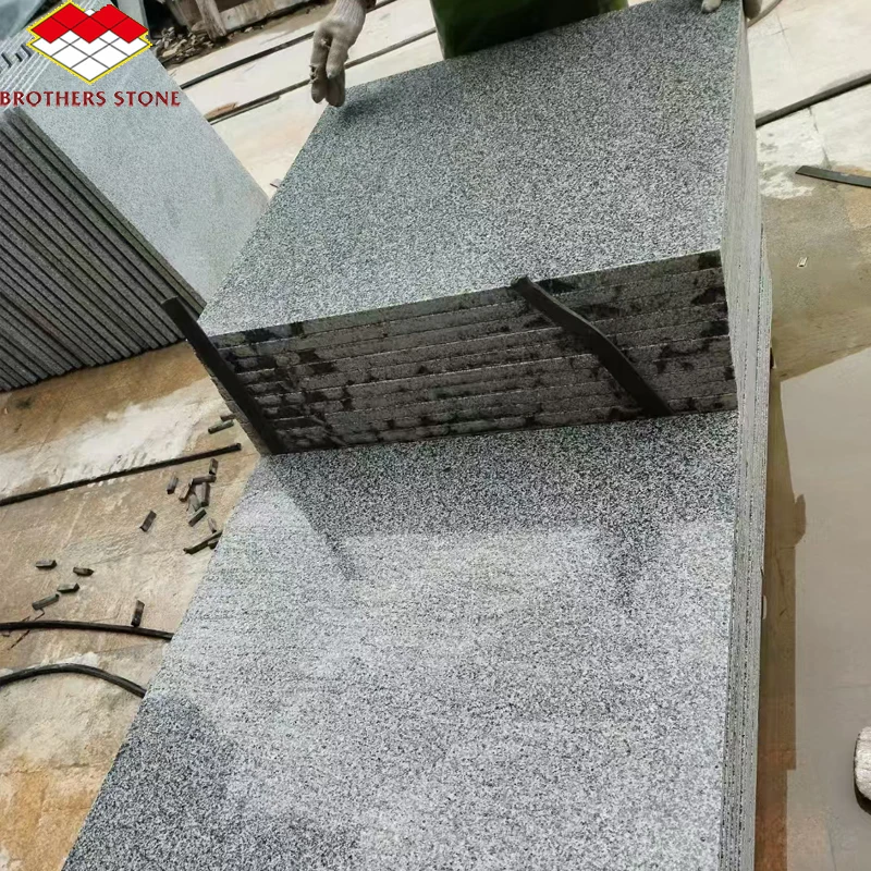 Wholesale Prices China G654 Polished Granite Black Granite for Walking Stairs Outdoor Roadside Stone Flooring 60*60*1.8cm