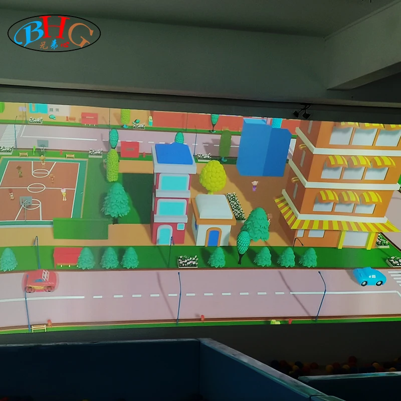high quality interactive wall projection augmented reality system Wall Projector 3D Projection with painting game