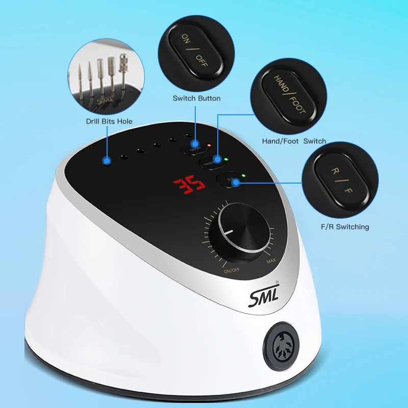 Professional 65w High Speed nail sander nails drill files manicure 35000 rpm strong nail drill machine