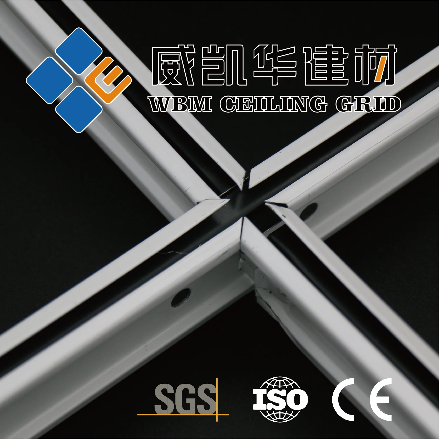 WBM Expose Suspended Galvanized Ceiling T Grid Components /construction Material/ceiling Frames Paint Keel 32/38