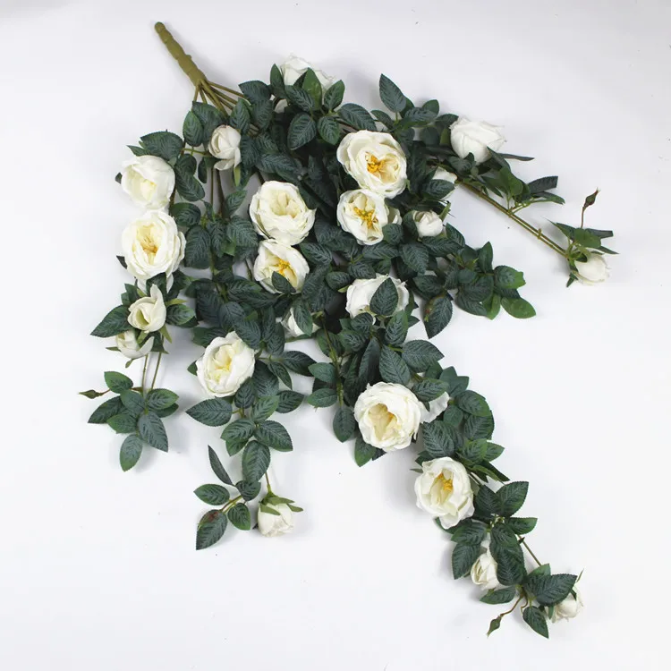 Promotion Price Cheap Wholesale Artificial Flower rose vine hanging