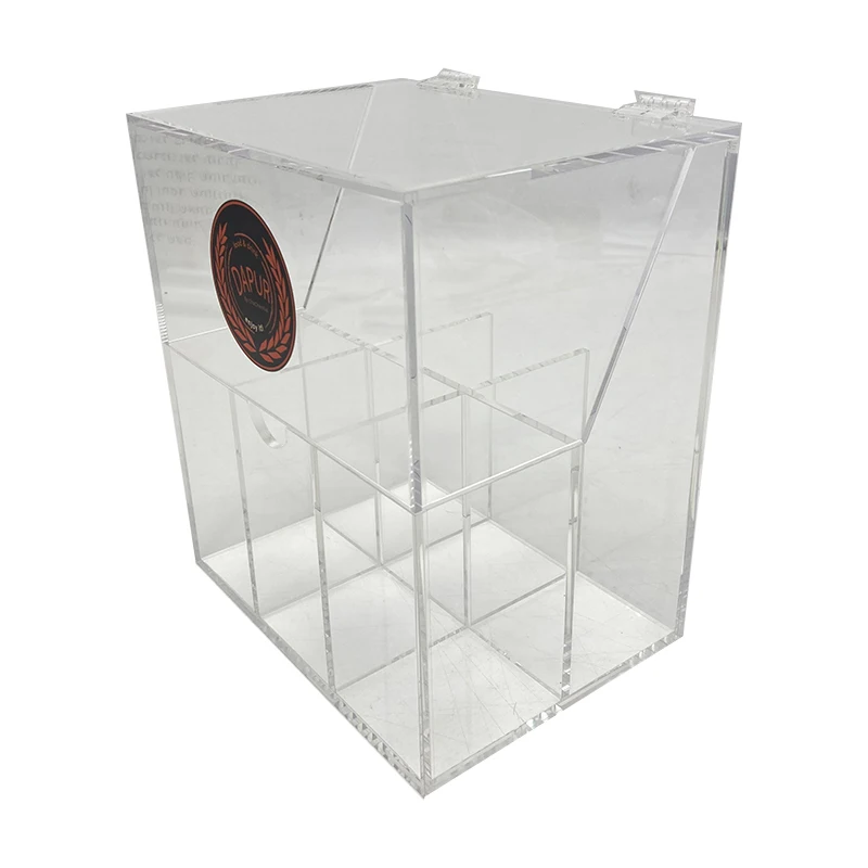 Wholesale Custom Acrylic Cutlery Rack Countertop Cutlery Dispenser Storage Box Removable Spoon Fork Knife Organiser
