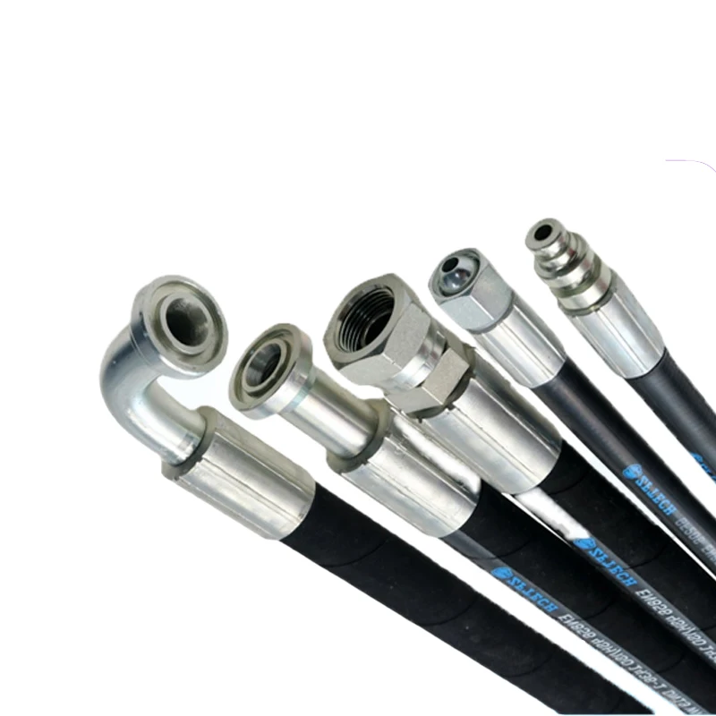 Super Long Service Life Industrial Hydraulic High Pressure Braided Air Rubber Hose Pipe Assembly Flexible Hydraulic Hose