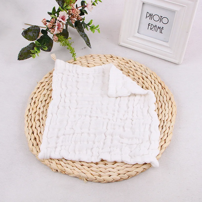 Wholesale New 6-Layer Muslin Pure Cotton Gauze Bath Towel Washcloth Baby Face Cleaning Hook towel handkerchief for baby