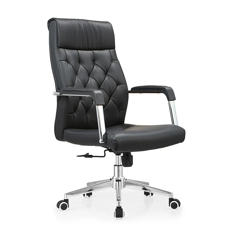 Коммерческий оптовый внутренний Современный эргономичный вращающийся офисный стул с высокой спинкой OEM product представительский роскошный кожаный