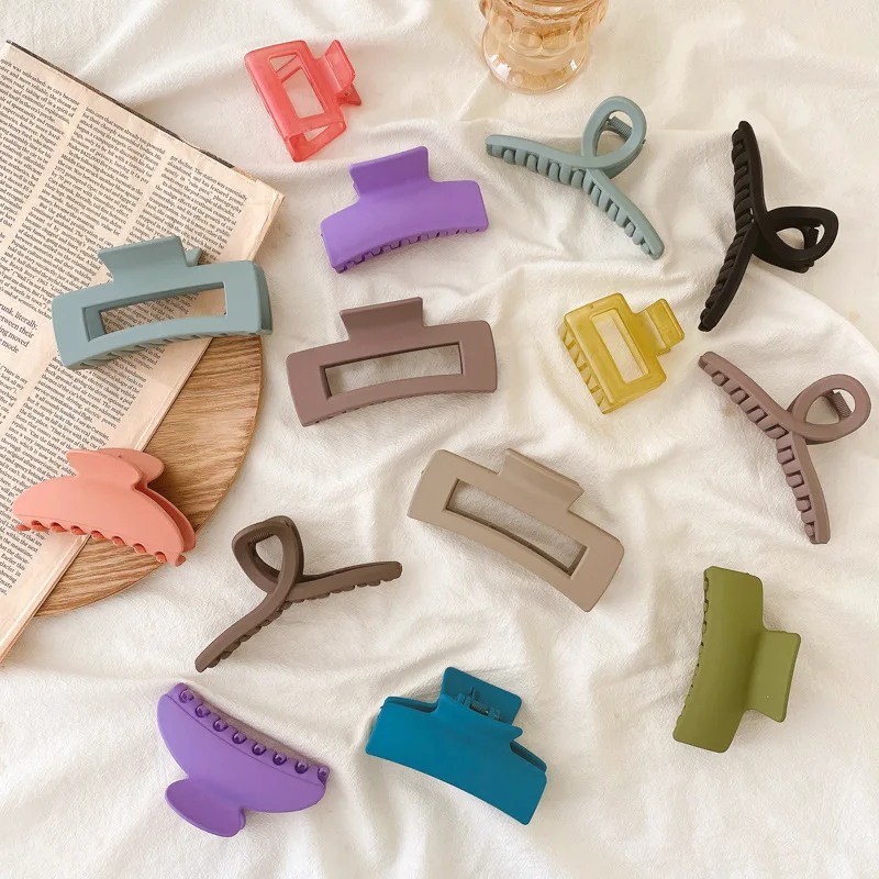2022 new Korean ins square hairpin female back clip Korean temperament large bath dish hair shark clip hair accessories