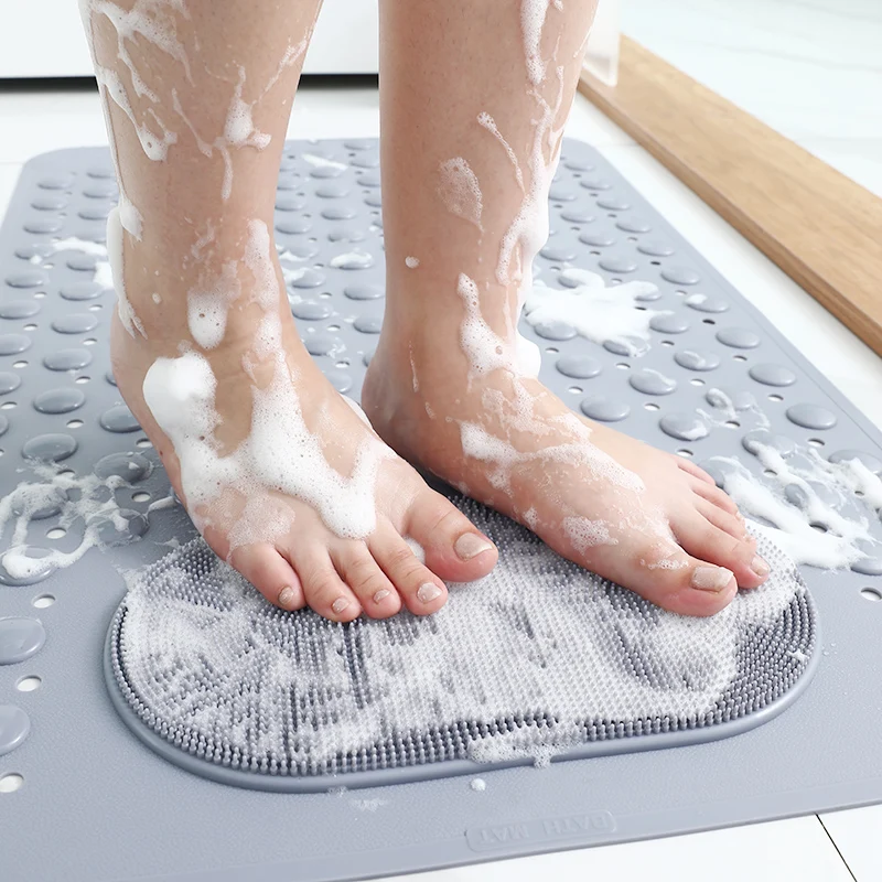 2024 NEW arrival Customised pvc bath mat Non Slip Anti Bacterial Bath Shower Mat pvc Bathroom Mat for Tub Bathroom