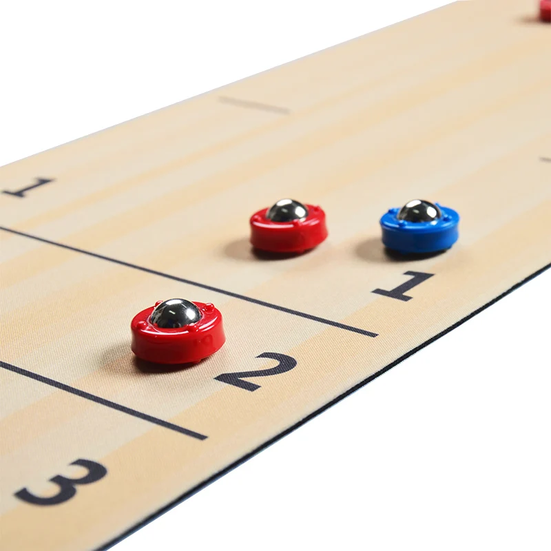 2 in 1 Table Top Shuffleboard and Curling Games with 8 Rollers-Great for Everywhere Fun,Easy and Quick to Set-Up TSP-1808